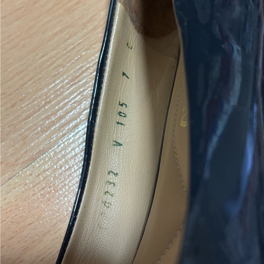 Salvatore Ferragamo navy Patent Ballet Flats - Picture 7 of 10